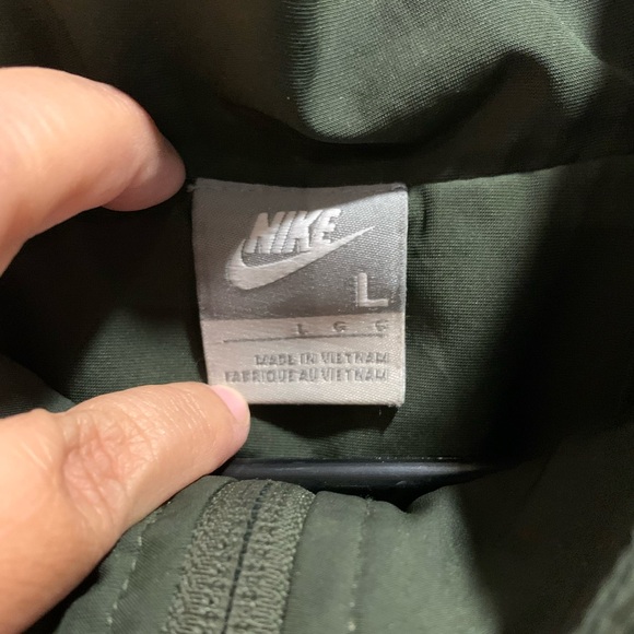 Nike Windbreaker Jacket Mens Large Olive Green - Picture 4 of 6
